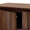 Baxton Studio Landen Mid-Century Modern Walnut Brown and Gold Finished Wood 2-Door Entryway Shoe storage Cabinet 174-10958-Zoro - alternate 2
